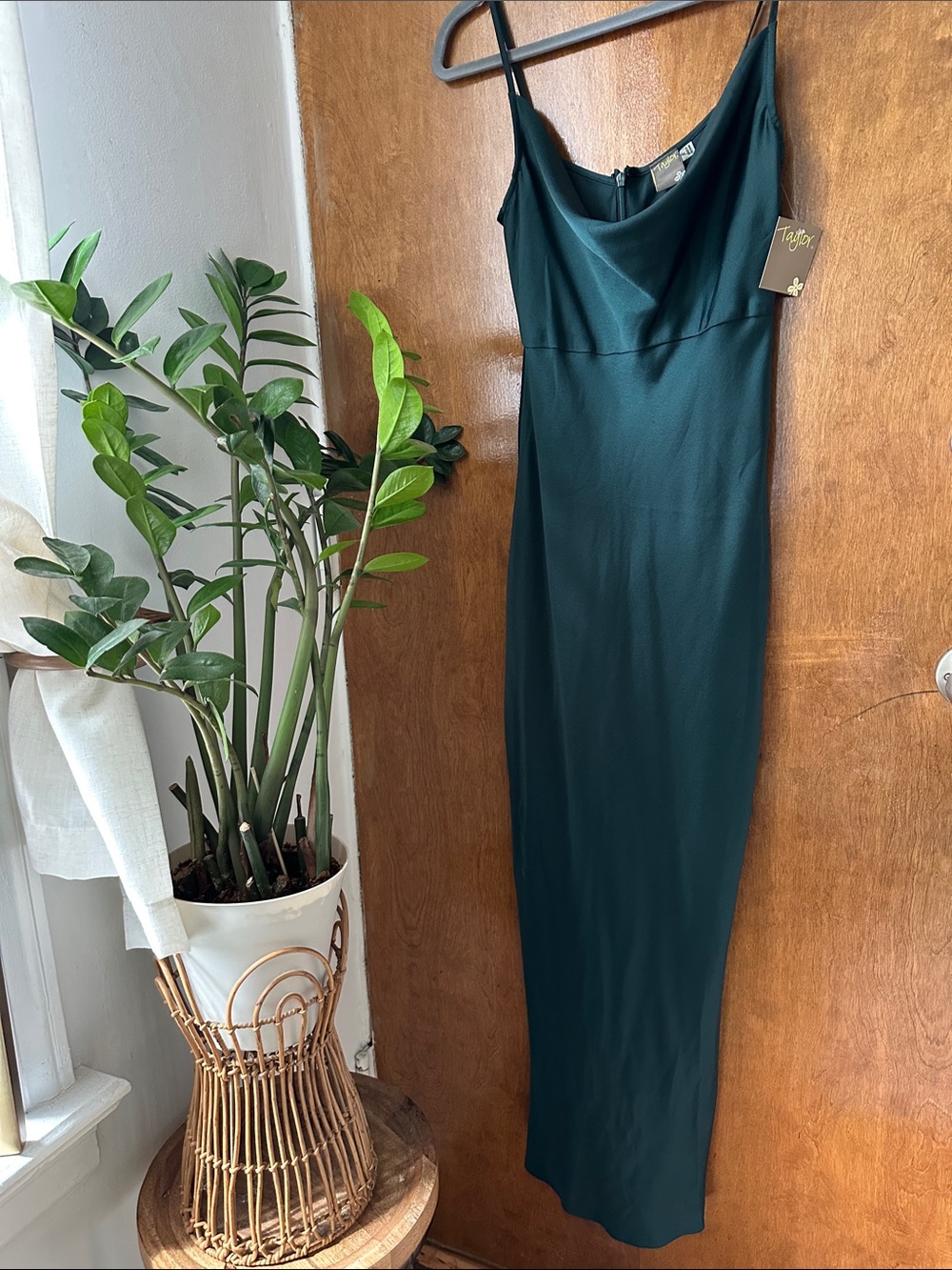 Taylor Dark Teal Cowl Neck Maxi Dress